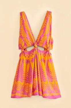 Farm Rio Orange Pineapple Love Mini Dress -Farm Rio Dress Shop 309321 05