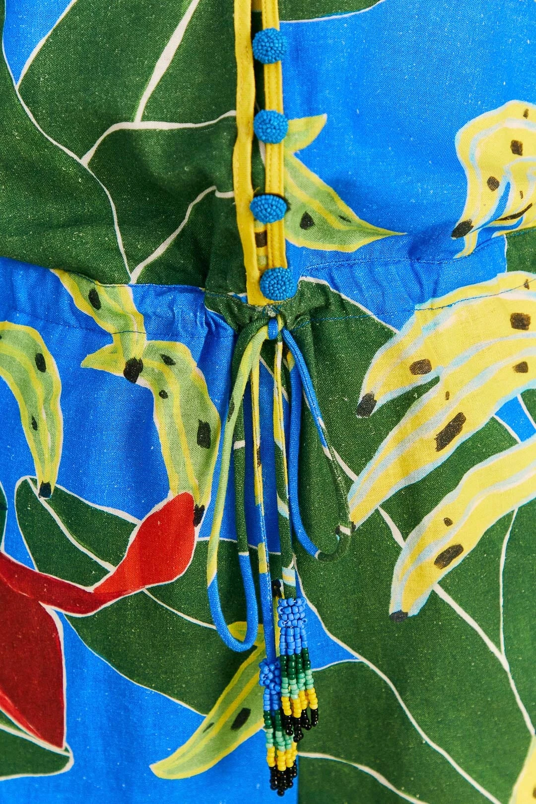 Farm Rio Blue Banana Leaves Romper 7 Farm Rio Blue Banana Leaves Romper - Image 5