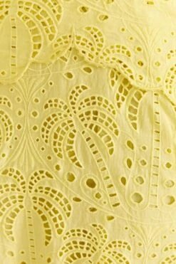 Farm Rio Light Yellow Richelieu Midi Dress -Farm Rio Dress Shop 309337 05