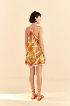 Farm Rio Beach Toucans Scarf Lenzing™ Ecovero™ Viscose Mini Dress -Farm Rio Dress Shop 309339 04