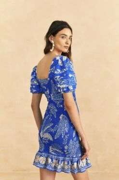 Farm Rio Blue Lace Banana Mini Dress -Farm Rio Dress Shop 309344 04