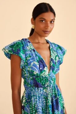Farm Rio Green Jungle Panther Mini Dress -Farm Rio Dress Shop 309352 03