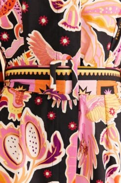 Farm Rio Black Enchanted Nature Mini Dress -Farm Rio Dress Shop 309357 05