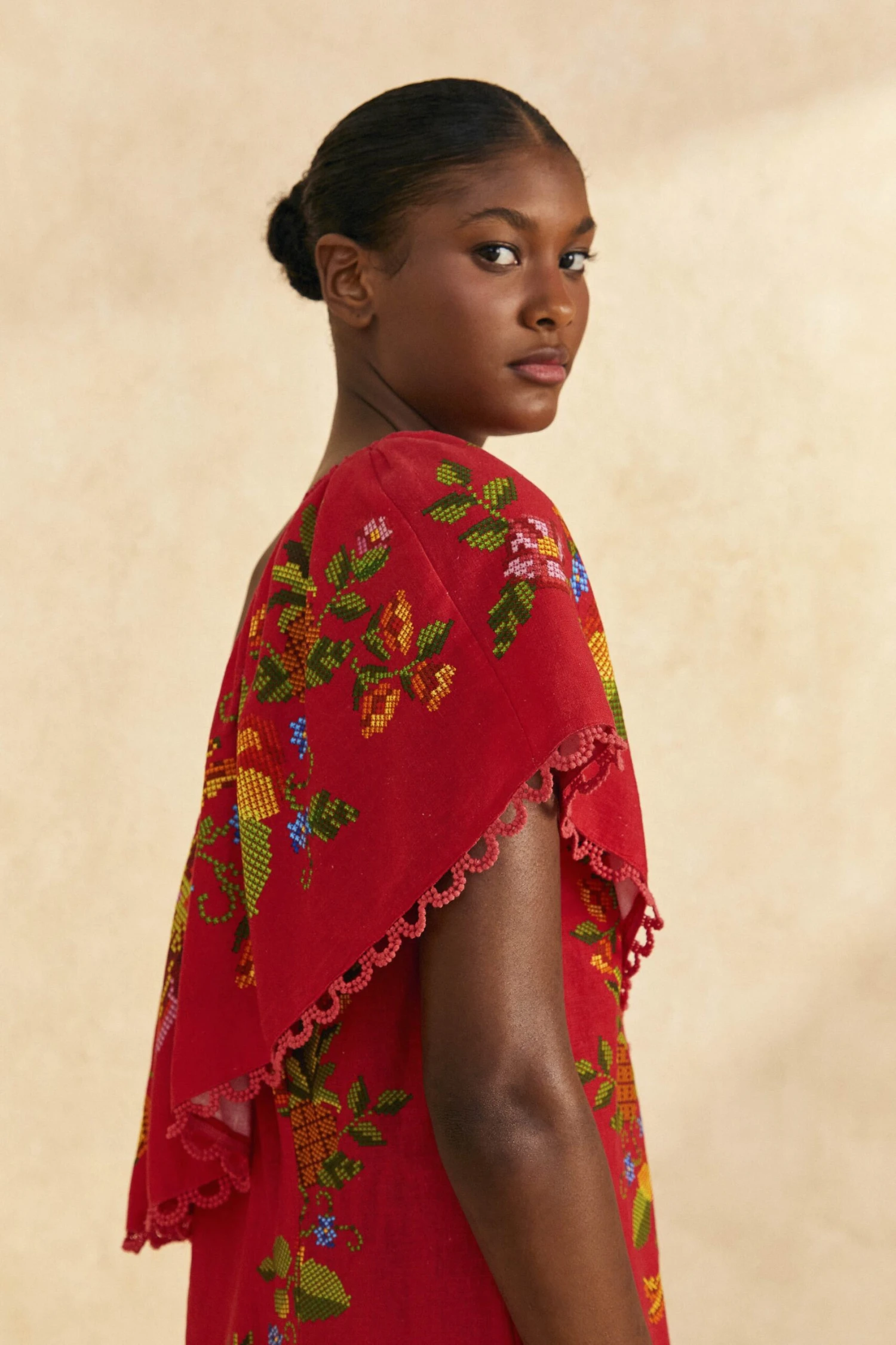 Farm Rio Red Tropical Romance Mini Dress 5 Farm Rio Red Tropical Romance Mini Dress - Image 3