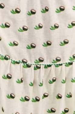 Farm Rio Cross Stitch Coconut Embroidered Midi Dress 12 Farm Rio Cross Stitch Coconut Embroidered Midi Dress -Farm Rio Dress Shop 309371 05