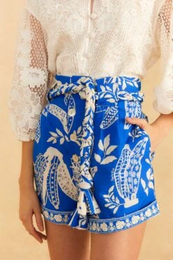 Farm Rio Blue Lace Banana Shorts 9 Farm Rio Blue Lace Banana Shorts -Farm Rio Dress Shop 309373 03