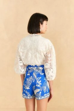 Farm Rio Blue Lace Banana Shorts 10 Farm Rio Blue Lace Banana Shorts -Farm Rio Dress Shop 309373 04