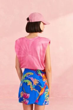 Farm Rio Blue Painted Jungle Mini Skirt 10 Farm Rio Blue Painted Jungle Mini Skirt -Farm Rio Dress Shop 309380 04