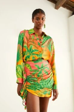 Farm Rio Sunrise Scenario Lenzing™ Ecovero™ Viscose Mini Skirt