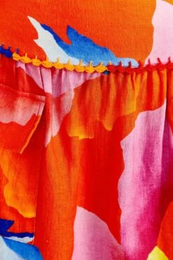 Farm Rio Red Ombre Chita Midi Skirt -Farm Rio Dress Shop 309389 05