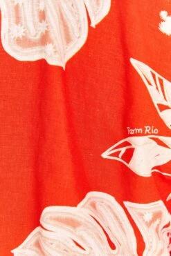 Farm Rio Red Lace Monsteras Midi Skirt -Farm Rio Dress Shop 309392 05