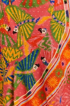 Farm Rio Coral Mixed Graphic Macaws Midi Skirt -Farm Rio Dress Shop 309396 05