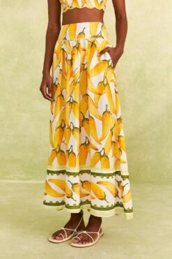 Farm Rio Off-White Peppers Maxi Skirt -Farm Rio Dress Shop 309400 03