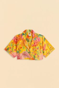 Farm Rio Yellow Macaw Bloom Shirt -Farm Rio Dress Shop 309403 06 f5d9da90 e377 41e5 831b a5b9196d6e33