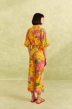 Farm Rio Yellow Macaw Bloom Pants -Farm Rio Dress Shop 309404 04