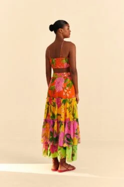 Farm Rio Mixed Romantic Garden Maxi Skirt 9 Farm Rio Mixed Romantic Garden Maxi Skirt -Farm Rio Dress Shop 309411 03
