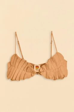 Farm Rio Beige Leaf Crop Top -Farm Rio Dress Shop 309419 05