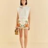 Farm Rio Embroidered Floral Twill Shorts 2 Farm Rio Embroidered Floral Twill Shorts -Farm Rio Dress Shop 309421 01