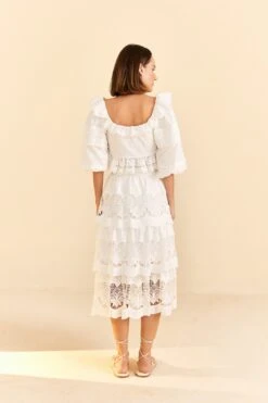 Farm Rio Off-White Lace Crop Top -Farm Rio Dress Shop 309426 04
