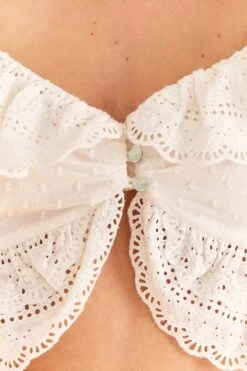 Farm Rio Off-White Lace Crop Top -Farm Rio Dress Shop 309426 05