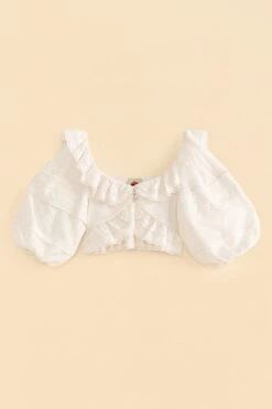 Farm Rio Off-White Lace Crop Top -Farm Rio Dress Shop 309426 06