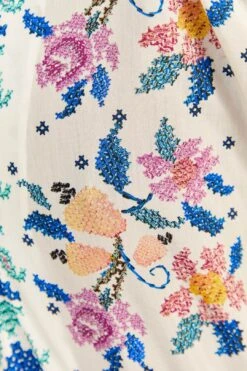 Farm Rio Off-White Romantic Bandanas Bodysuit -Farm Rio Dress Shop 309428 04