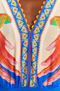 Farm Rio Off-White Vivid Garden Bodysuit -Farm Rio Dress Shop 309429 04