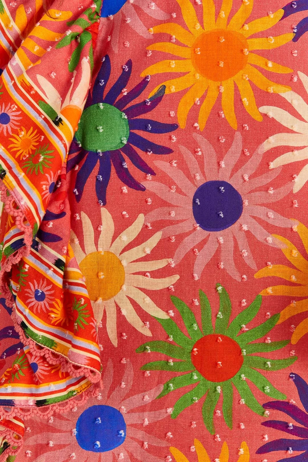 Farm Rio Coral Summer Sun Blouse 7 Farm Rio Coral Summer Sun Blouse - Image 5