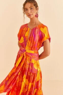 Farm Rio Summer Garden Ombre Lenzing™ Ecovero™ Viscose Maxi Dress -Farm Rio Dress Shop 309451 03