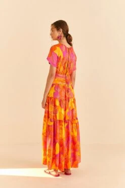 Farm Rio Summer Garden Ombre Lenzing™ Ecovero™ Viscose Maxi Dress -Farm Rio Dress Shop 309451 04