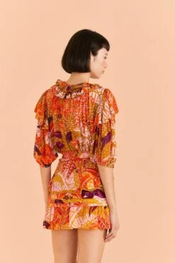 Farm Rio Beige Jungle Panther Mini Skirt -Farm Rio Dress Shop 309452 04