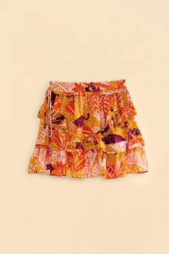 Farm Rio Beige Jungle Panther Mini Skirt -Farm Rio Dress Shop 309452 05