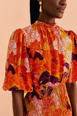 Farm Rio Beige Jungle Panther Lenzing™ Ecovero™ Viscose Mini Dress -Farm Rio Dress Shop 309469 03