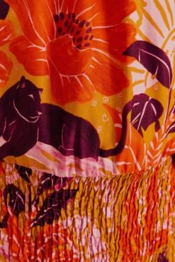 Farm Rio Beige Jungle Panther Lenzing™ Ecovero™ Viscose Mini Dress -Farm Rio Dress Shop 309469 05