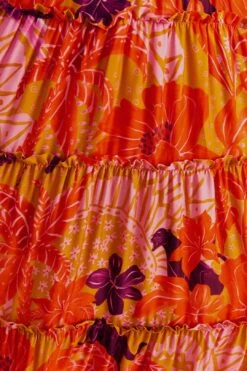 Farm Rio Beige Jungle Panther Lenzing™ Ecovero™ Viscose Maxi Dress -Farm Rio Dress Shop 309482 05