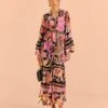 Farm Rio Black Enchanted Nature Midi Dress 2 Farm Rio Black Enchanted Nature Midi Dress -Farm Rio Dress Shop 309488 01