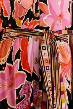 Farm Rio Black Enchanted Nature Midi Dress 12 Farm Rio Black Enchanted Nature Midi Dress -Farm Rio Dress Shop 309488 05