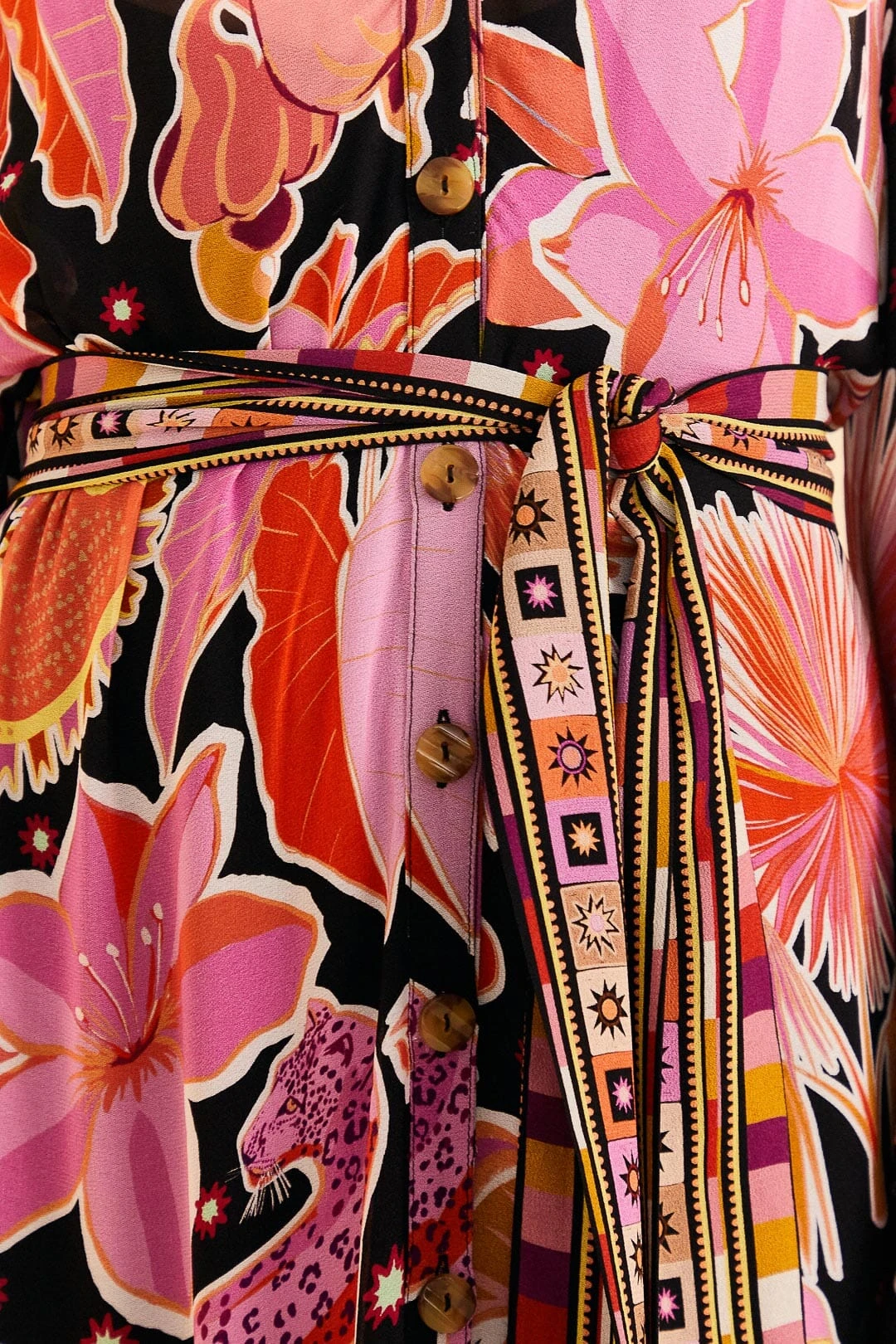 Farm Rio Black Enchanted Nature Midi Dress 7 Farm Rio Black Enchanted Nature Midi Dress - Image 5