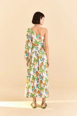 Farm Rio Tropical Paradise One Shoulder Midi Dress -Farm Rio Dress Shop 309497 04