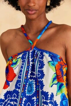 Farm Rio Off-White Flower Tapestry Blouse -Farm Rio Dress Shop 309502 03