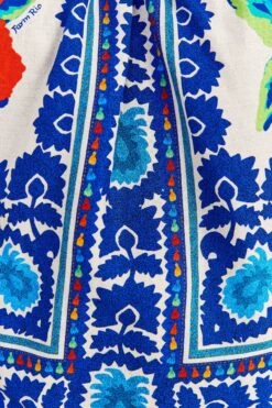 Farm Rio Off-White Flower Tapestry Blouse -Farm Rio Dress Shop 309502 05