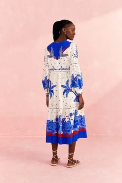 Farm Rio Off-White Jungle Chic Midi Dress -Farm Rio Dress Shop 309509 04