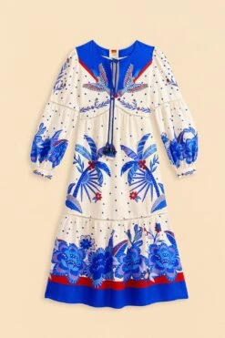 Farm Rio Off-White Jungle Chic Midi Dress -Farm Rio Dress Shop 309509 06