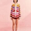 Farm Rio Mixed Crochet Stripes Shorts 1 Farm Rio Mixed Crochet Stripes Shorts -Farm Rio Dress Shop 309542 01