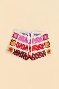 Farm Rio Mixed Crochet Stripes Shorts -Farm Rio Dress Shop 309542 06