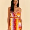 Farm Rio Multi Stripes Crochet Dress -Farm Rio Dress Shop 309551 01