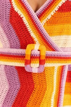 Farm Rio Multi Stripes Crochet Dress -Farm Rio Dress Shop 309551 05