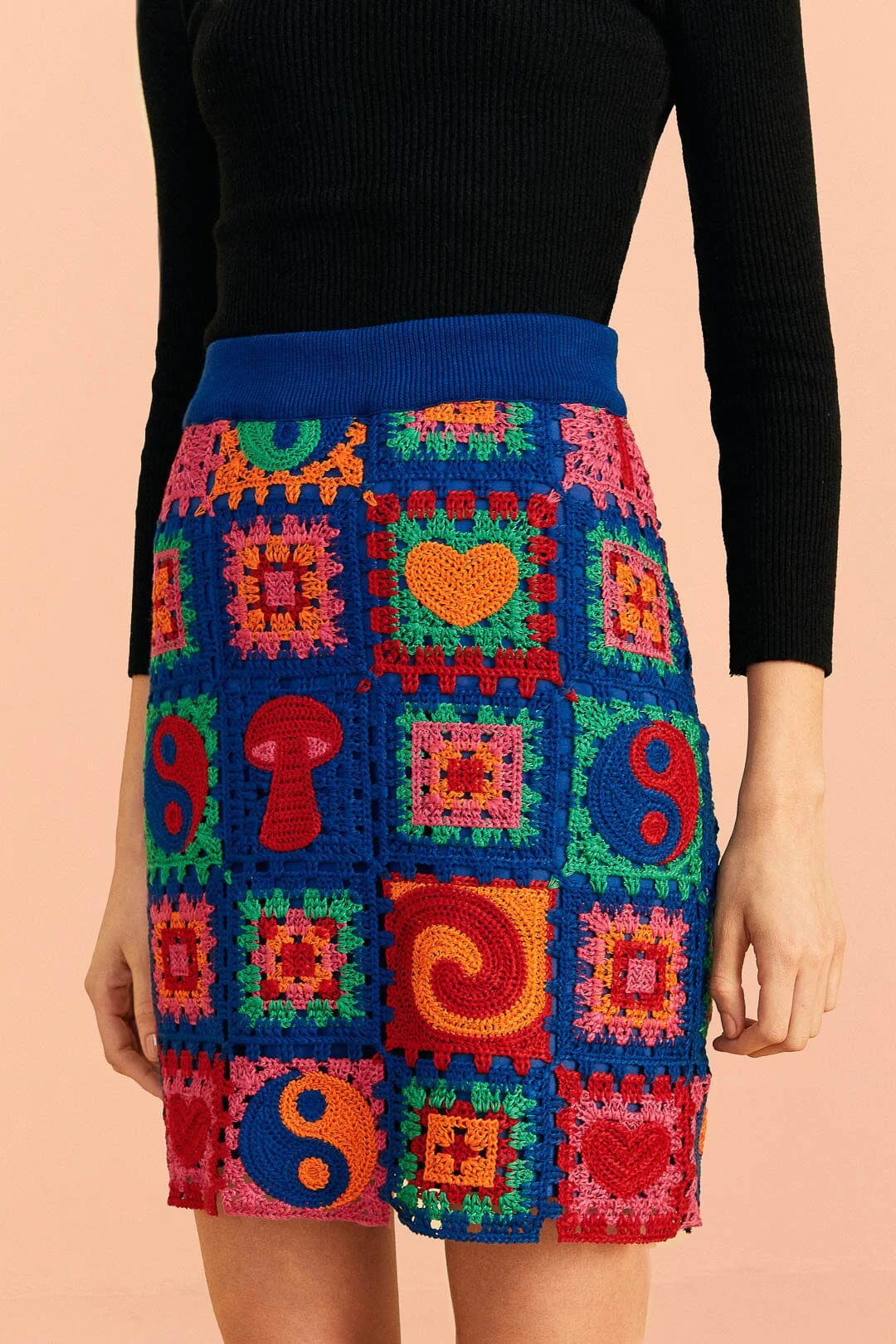 Farm Rio Crochet Icons Sweater Skirt 4 Farm Rio Crochet Icons Sweater Skirt - Image 2