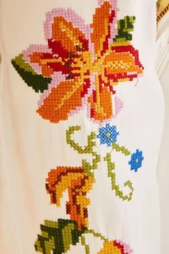 Farm Rio Embroidered Floral Twill Pants 11 Farm Rio Embroidered Floral Twill Pants -Farm Rio Dress Shop 309566 05