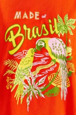 Farm Rio Red Brasil Organic Cotton T-Shirt -Farm Rio Dress Shop 309570 04